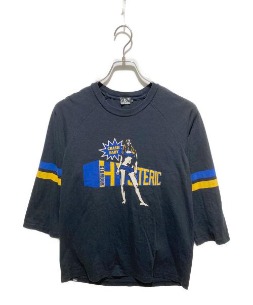 Hysteric Glamour（ヒステリックグラマー）Hysteric Glamour (ヒステリックグラマー) ヒスガールラグランカットソー ブラック サイズ:Mの古着・服飾アイテム