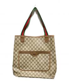 GUCCI（グッチ）の古着「GGプラス シェリーライン トートバッグ」｜ベージュ