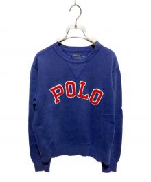 POLO（ポロ）の古着「フェルトワッペンスウェット」｜ネイビー