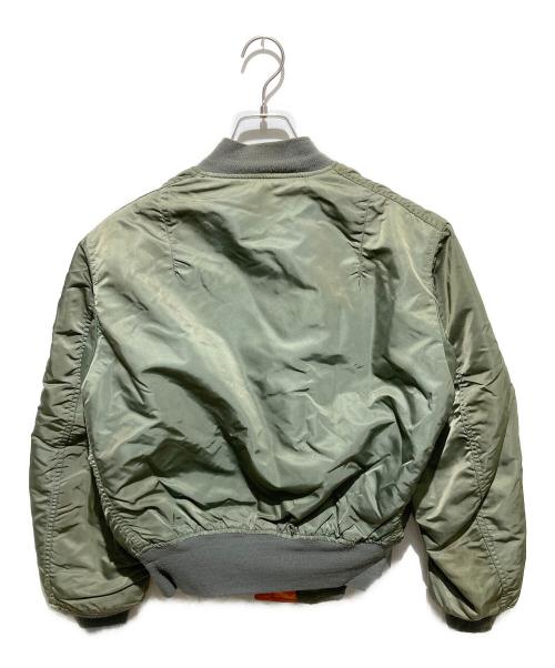 ALPHA（アルファ）ALPHA (アルファ) USA製 90～00s MA-1ジャケット グリーン×オレンジ サイズ:Mの古着・服飾アイテム