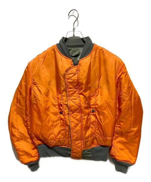 ALPHA（アルファ）ALPHA (アルファ) USA製 90～00s MA-1ジャケット グリーン×オレンジ サイズ:Mの古着・服飾アイテム