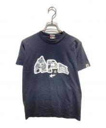 A BATHING APE（アベイシングエイプ）の古着「00s スターカモtシャツ」｜ブラック