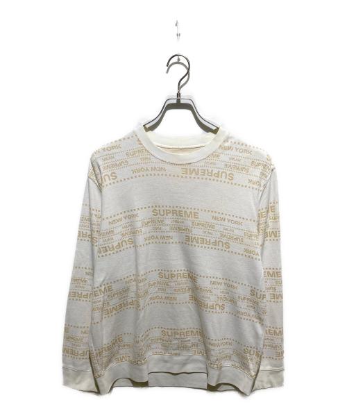 SUPREME（シュプリーム）SUPREME (シュプリーム) 19ss Metalic Jaquard crewneck ホワイト サイズ:Ｌの古着・服飾アイテム