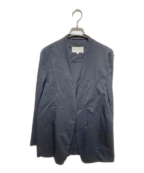 Maison Margiela（メゾンマルジェラ）Maison Margiela (メゾンマルジェラ) 22AW ボタンレス ノーカラー ジャケット ブラック サイズ:44の古着・服飾アイテム