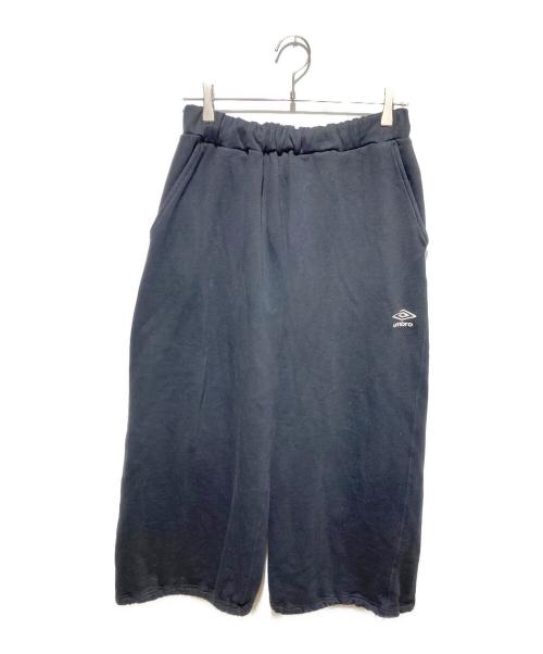 PUBLUX（パブリュクス）PUBLUX (パブリュクス) UMBRO別注 ロゴ刺繍裏起毛スウェット パンツ ブラック サイズ:Ｌの古着・服飾アイテム