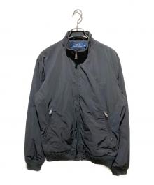 POLO RALPH LAUREN（ポロ・ラルフローレン）の古着「ポニー刺繍ロゴナイロンジャケット」｜ブラック