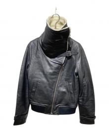 wesc（ウィーエスシ）の古着「ボアレザージャケット」｜ブラック