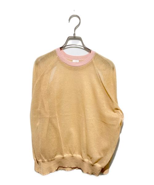 6(ROKU) BEAUTY&YOUTH（ロク ビューティーアンドユース）6(ROKU) BEAUTY&YOUTH (ロク ビューティーアンドユース) SHEER COLOR RIB PULLOVERニット オレンジ サイズ:不明の古着・服飾アイテム