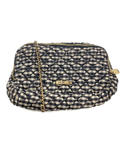 MOSCHINO（モスキーノ）MOSCHINO (モスキーノ) キルティングチェーンショルダーバッグ ブルーの古着・服飾アイテム