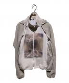 ojosオホス）の古着「2way vest fleece zip-up」｜グレー