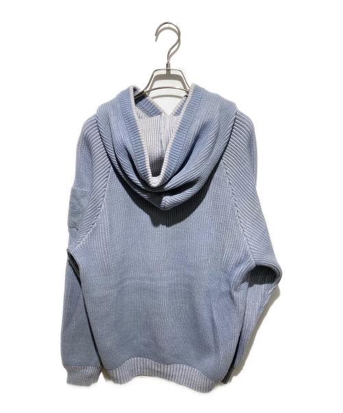 san san gear（サンサンギア）SAN SAN GEAR (サンサンギア) 23FW HOODED KNIT ブルー サイズ:不明の古着・服飾アイテム