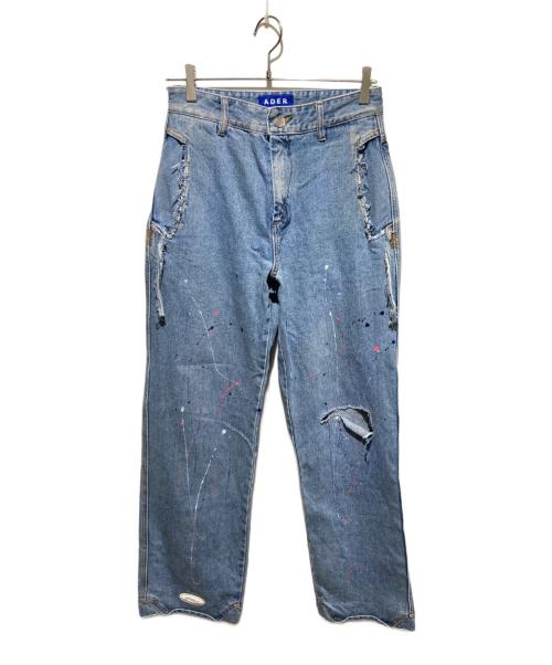 ADER error（アーダーエラー）ADER error (アーダーエラー) 20ss ペイントデニムパンツ インディゴ サイズ:A2の古着・服飾アイテム