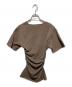 PALOMA WOOL (パロマウール) Mes Draped Short-Sleeve T-Shirt ブラウン サイズ:S 未使用品：10000円