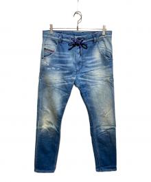 DIESEL（ディーゼル）の古着「KROOLEY-X-T加工デニムパンツ」｜インディゴ