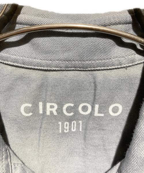 CIRCOLO 1901（チルコロ1901）Circolo 1901 (チルコロ1901) ポロシャツ グレー サイズ:Ｌの古着・服飾アイテム