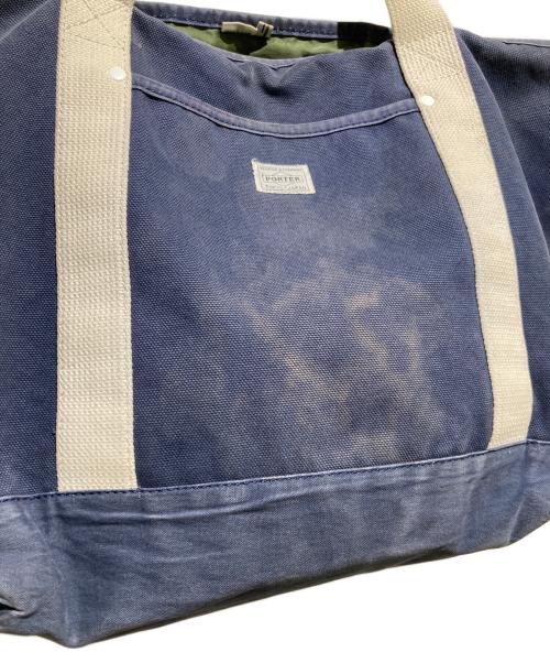 PORTER（ポーター）PORTER (ポーター) fennica (フェニカ) コラボラグハンドルキャンバストートバッグ インディゴの古着・服飾アイテム