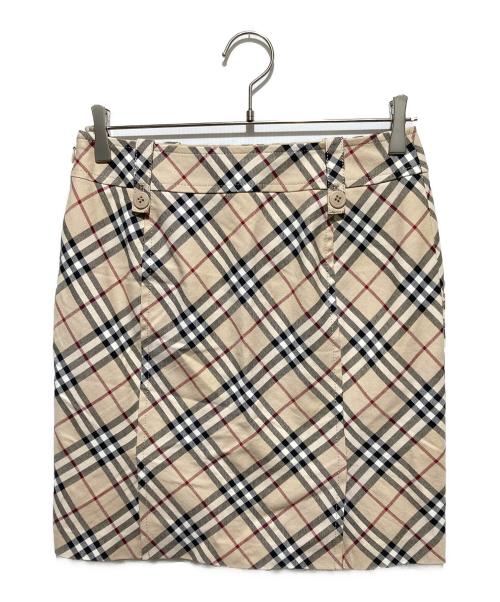 BURBERRY BLUE LABEL（バーバリー ブルー レーベル）BURBERRY BLUE LABEL (バーバリー ブルー レーベル) ノバチェックスカート ベージュ サイズ:38の古着・服飾アイテム