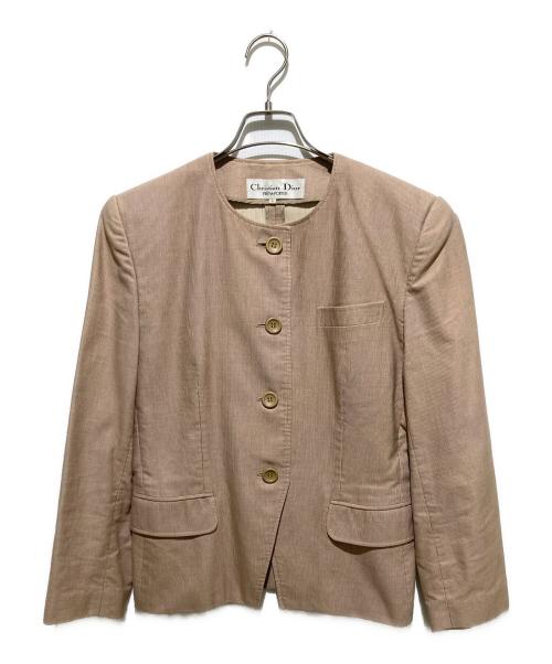 Christian Dior（クリスチャン ディオール）Christian Dior (クリスチャン ディオール) 【OLD】ノーカラージャケット ベージュ サイズ:Lの古着・服飾アイテム