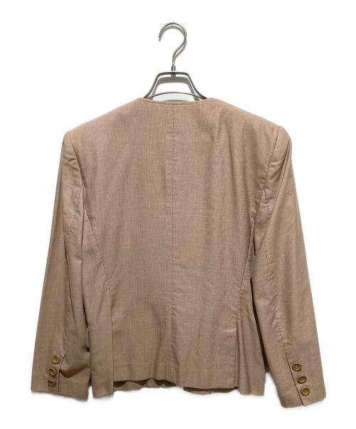 Christian Dior（クリスチャン ディオール）Christian Dior (クリスチャン ディオール) 【OLD】ノーカラージャケット ベージュ サイズ:Lの古着・服飾アイテム