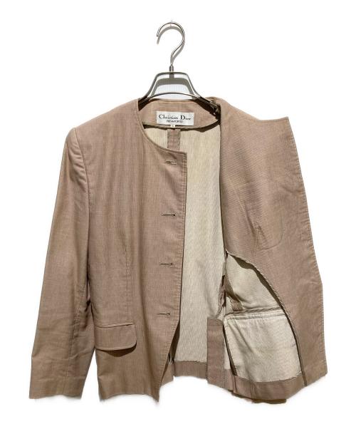 Christian Dior（クリスチャン ディオール）Christian Dior (クリスチャン ディオール) 【OLD】ノーカラージャケット ベージュ サイズ:Lの古着・服飾アイテム