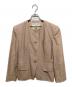 Christian Dior（クリスチャン ディオール）の古着「【OLD】ノーカラージャケット」｜ベージュ