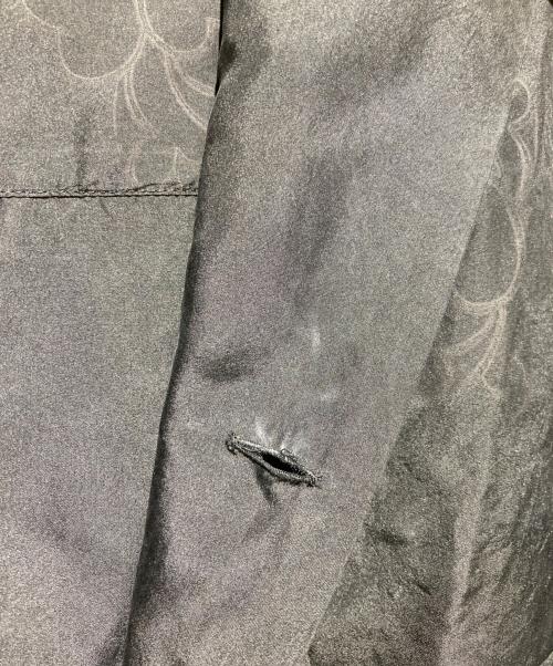 yohji yamamoto+noir（ヨウジヤマモトプリュスノアール）yohji yamamoto+noir (ヨウジヤマモトプリュスノアール) 和柄ロングシルクシャツ ブラック サイズ:3の古着・服飾アイテム