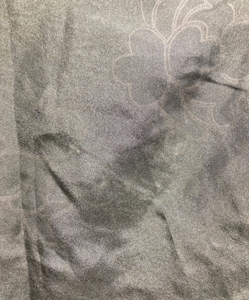 yohji yamamoto+noir（ヨウジヤマモトプリュスノアール）yohji yamamoto+noir (ヨウジヤマモトプリュスノアール) 和柄ロングシルクシャツ ブラック サイズ:3の古着・服飾アイテム