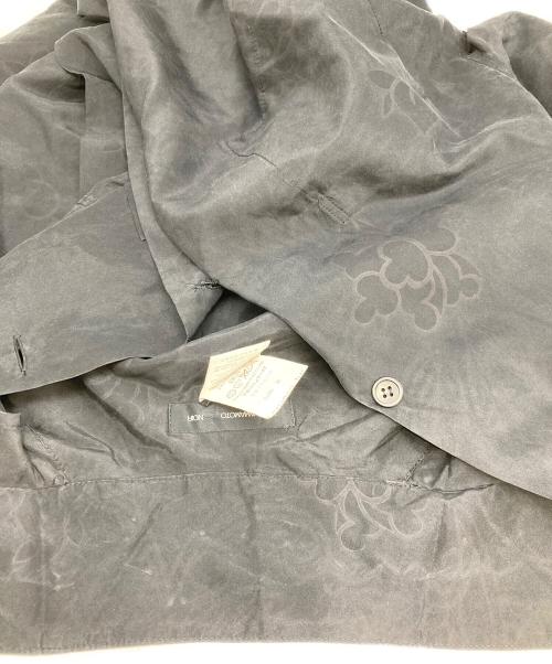 yohji yamamoto+noir（ヨウジヤマモトプリュスノアール）yohji yamamoto+noir (ヨウジヤマモトプリュスノアール) 和柄ロングシルクシャツ ブラック サイズ:3の古着・服飾アイテム