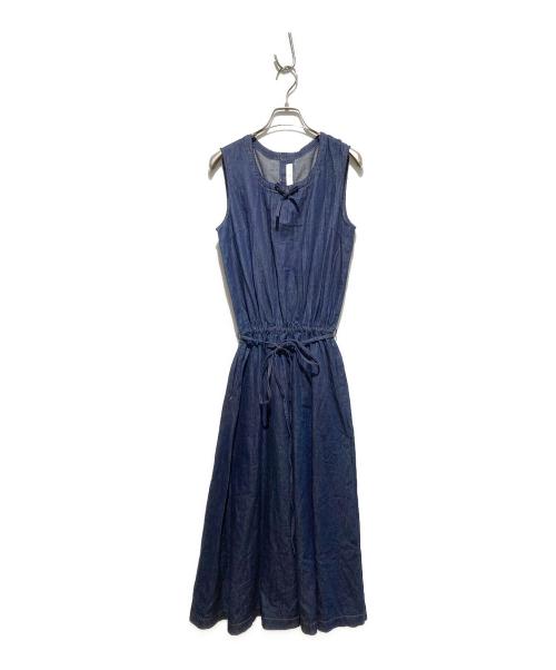 INGEBORG（インゲボルグ）INGEBORG (インゲボルグ) ノースリーブデニムワンピース インディゴ サイズ:Mの古着・服飾アイテム
