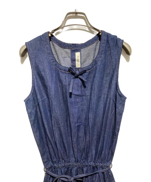 INGEBORG（インゲボルグ）INGEBORG (インゲボルグ) ノースリーブデニムワンピース インディゴ サイズ:Mの古着・服飾アイテム