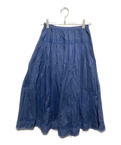 INGEBORG（インゲボルグ）INGEBORG (インゲボルグ) レース切替スカート ネイビー サイズ:Sの古着・服飾アイテム