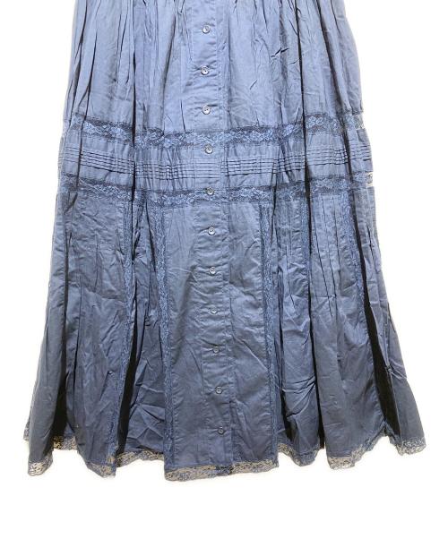 INGEBORG（インゲボルグ）INGEBORG (インゲボルグ) レース切替スカート ネイビー サイズ:Sの古着・服飾アイテム