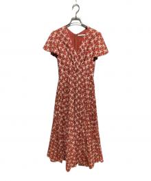 MARIHA×TOMORROW LAND（マリハ×トゥモローランド）の古着「スターフィッシュプリントロングワンピース」｜オレンジ