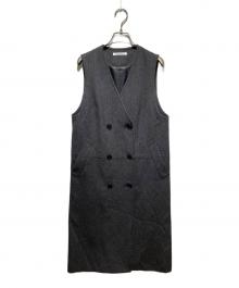 BEAUTY&YOUTH（ビューティーアンドユース）の古着「ヘリンボーンロングジレ」｜グレー