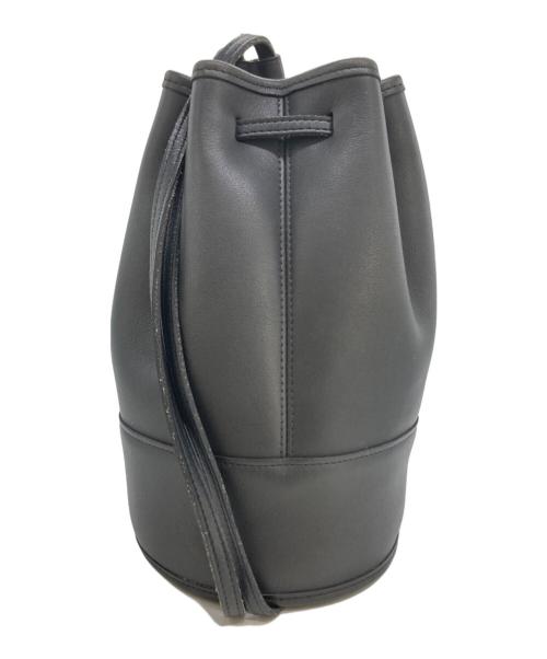 COACH（コーチ）COACH (コーチ) OLD USA製 巾着型レザースリングバッグ ブラックの古着・服飾アイテム