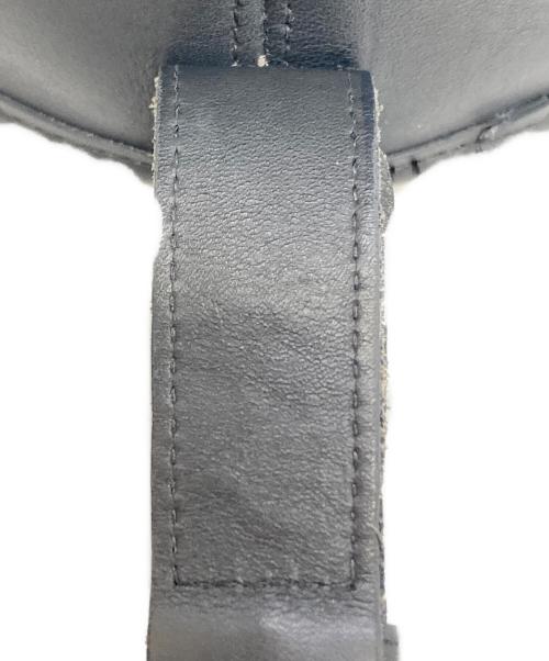 COACH（コーチ）COACH (コーチ) OLD USA製 巾着型レザースリングバッグ ブラックの古着・服飾アイテム