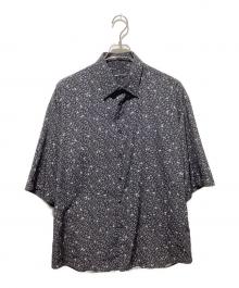 LAD MUSICIAN（ラッドミュージシャン）の古着「SHORT SLEEVE BIG SHIRT DECHINE INKJET SKULL FLOWER」｜ブラック