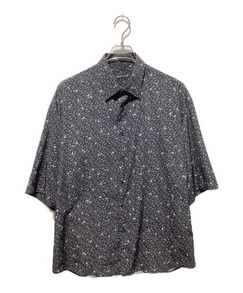 LAD MUSICIAN（ラッドミュージシャン）LAD MUSICIAN (ラッドミュージシャン) SHORT SLEEVE BIG SHIRT DECHINE INKJET SKULL FLOWER ブラック サイズ:42の古着・服飾アイテム