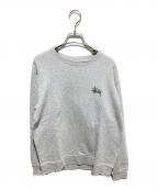 stussyステューシー）の古着「ベーシックロゴクルー」｜グレー
