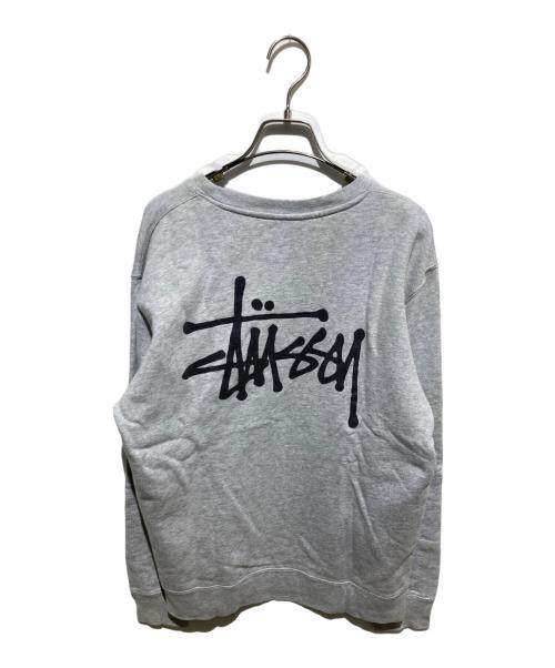 stussy（ステューシー）stussy (ステューシー) ベーシックロゴクルー グレー サイズ:Ｌの古着・服飾アイテム