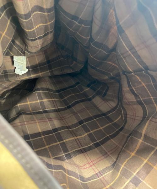 Barbour（バブアー）Barbour (バブアー) オイルドレザー切替キャンバスリュック ベージュの古着・服飾アイテム