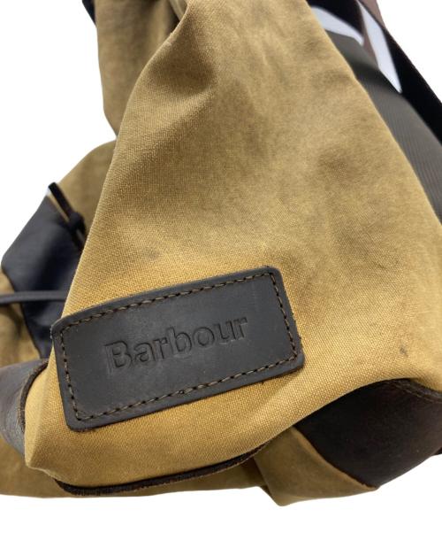 Barbour（バブアー）Barbour (バブアー) オイルドレザー切替キャンバスリュック ベージュの古着・服飾アイテム