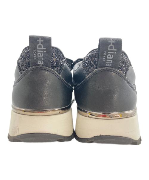 DIANA（ダイアナ）DIANA (ダイアナ) レースチュールスニーカー ブラック サイズ:23cmの古着・服飾アイテム