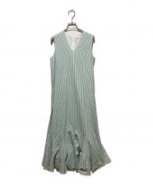 MARIHA（マリハ）の古着「夏の月影のドレス ストライプ」｜グリーン