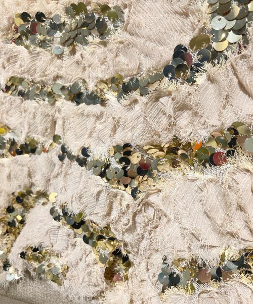 EPOCA（エポカ）EPOCA (エポカ) アンサンブルスパンコールニットドレス ベージュ サイズ:40の古着・服飾アイテム