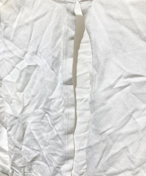 ANAYI（アナイ）ANAYI (アナイ) レーヨンナイロン天竺クルーネックカーディガン ホワイト サイズ:36の古着・服飾アイテム