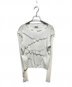 todo kotohayokozawaトゥードゥー コトハヨコザワ）の古着「フリルプリーツカットソー」｜ホワイト