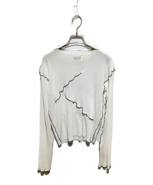 todo kotohayokozawa（トゥードゥー コトハヨコザワ）todo kotohayokozawa (トゥードゥー コトハヨコザワ) フリルプリーツカットソー ホワイト サイズ:不明の古着・服飾アイテム