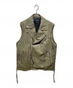 MAISON SPECIALメゾンスペシャル）の古着「Vegan Leather Riders Gilet」｜グレー
