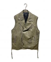 MAISON SPECIAL（メゾンスペシャル）の古着「Vegan Leather Riders Gilet」｜グレー